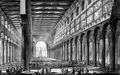 View of the Interior of Basilica of San Paolo fuori le Mura, from the 